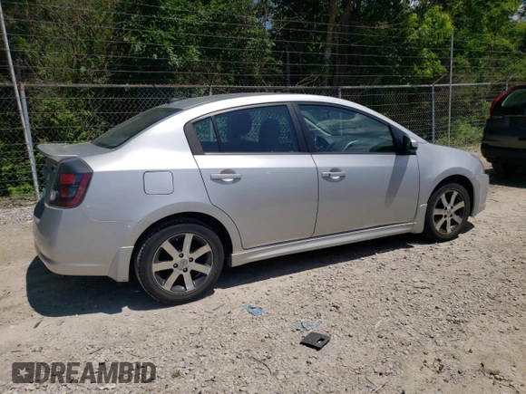 2012 Nissan Sentra SR with VIN 3N1AB6AP2CL607721, listed as a Copart auction lot 62948695 with 57,549 mi miles and Salvage title. Bid and sale history available at DreamBid. Image 3.