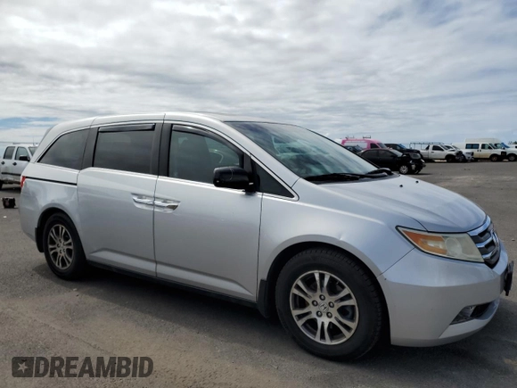 2012 Honda Odyssey EX-L with VIN 5FNRL5H62CB117251, listed as a Copart auction lot 44238135 with 74,295 mi miles and Salvage Title. Bid and sale history available at carsss.com. Image 4.