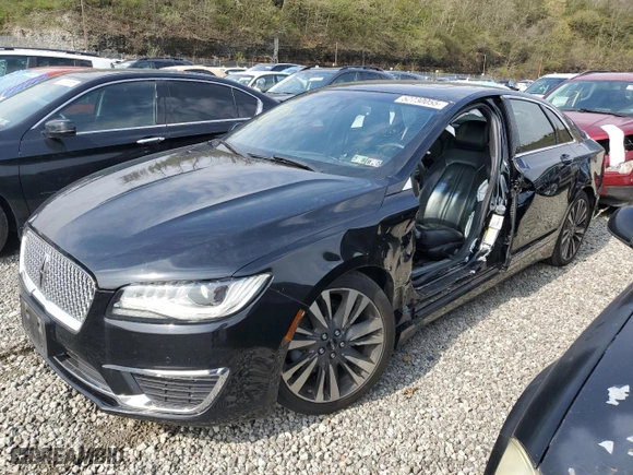 2017 Lincoln MKZ Reserve with VIN 3LN6L5F97HR653498, listed as a Copart auction lot 52730055 with 95,005 mi miles and Salvage Title. Bid and sale history available at carsss.com. Image 1.