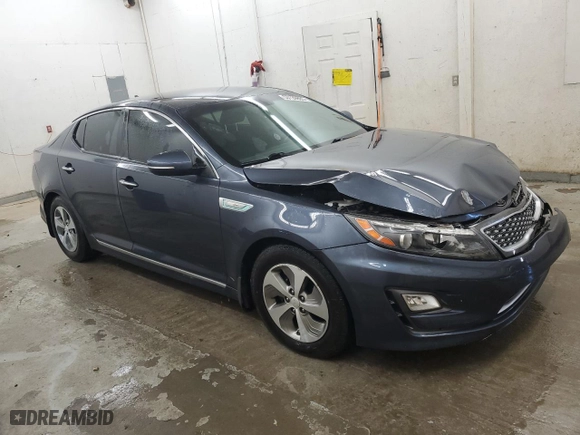 2014 Kia Optima Hybrid LX with VIN KNAGM4AD5E5065025, listed as a Copart auction lot 53139885 with 139,705 mi miles and Salvage Title. Bid and sale history available at carsss.com. Image 4.
