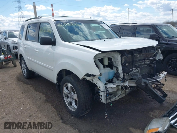 2012 Honda Pilot EX-L with VIN 5FNYF4H54CB057249, listed as a IAAI auction lot 41876322 with 180,641 mi miles and . Bid and sale history available at DreamBid. Image 1.