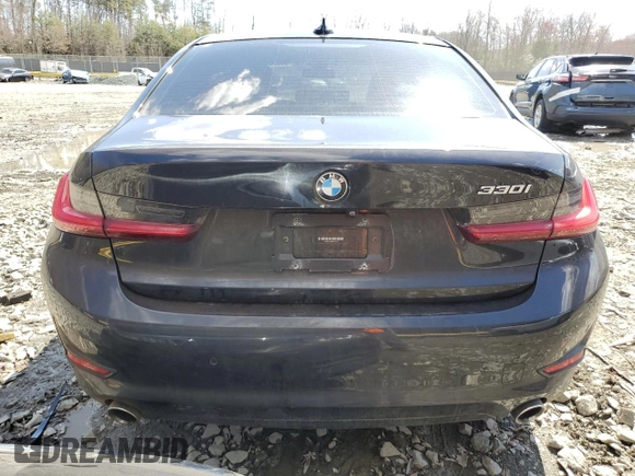 2019 BMW 3 Series 330i with VIN 3MW5R1J5XK8B00074, listed as a Copart auction lot 50806195 with 77,777 mi miles and Salvage Title. Bid and sale history available at carsss.com. Image 6.