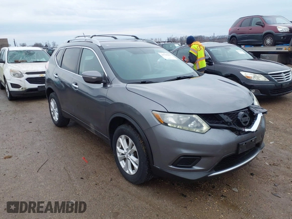2014 Nissan Rogue S with VIN 5N1AT2MV2EC819333, listed as a IAAI auction lot 41722293 with 161,283 mi miles. Bid and sale history available at carsss.com. Image 1.