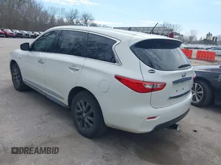 2014 Infiniti QX60 with VIN 5N1AL0MM3EC509798, listed as a IAAI auction lot 41887534 with 120,999 mi miles and . Bid and sale history available at DreamBid. Image 3.