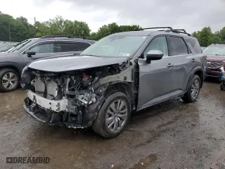 2024 Nissan Pathfinder SV with VIN 5N1DR3BC4RC227327, listed as a Copart auction lot 65517934 with 12,858 mi miles and Non Repairable. Bid and sale history available at carsss.com. Image 1.