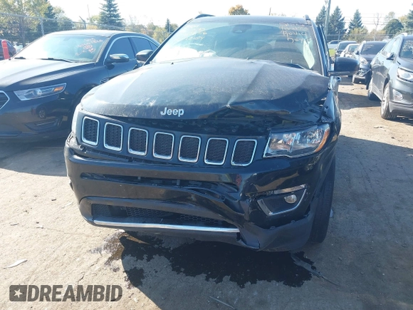 2021 Jeep Compass Limited with VIN 3C4NJDCB0MT575716, listed as a IAAI auction lot 40622338 with 47,057 mi miles and . Bid and sale history available at carsss.com. Image 6.