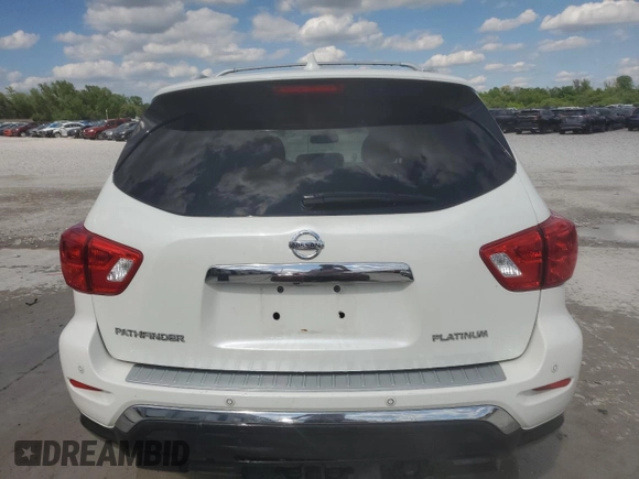 2020 Nissan Pathfinder Platinum with VIN 5N1DR2DN5LC575976, listed as a Copart auction lot 55858615 with 108,833 mi miles and Salvage title. Bid and sale history available at DreamBid. Image 6.