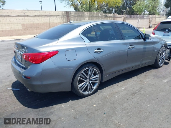 2015 Infiniti Q50 Sport with VIN JN1BV7AP3FM333148, listed as a IAAI auction lot 42359324 with 109,703 mi miles and . Bid and sale history available at DreamBid. Image 4.