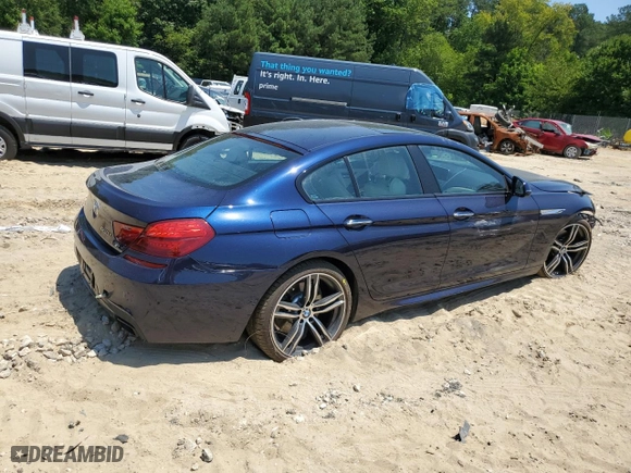 2019 BMW 6 Series 650i with VIN WBA6D4C54KGA01093, listed as a Copart auction lot 61496984 with 23,951 mi miles and Salvage Title. Bid and sale history available at carsss.com. Image 3.