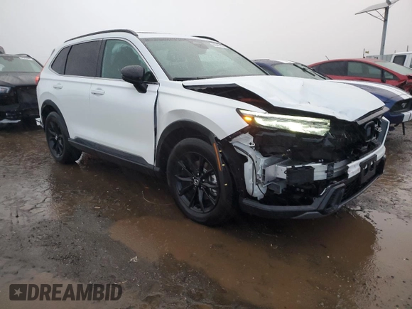 2024 Honda CR-V Sport with VIN 7FARS5H59RE027571, listed as a Copart auction lot 44840745 with 24,517 mi miles and Salvage Title. Bid and sale history available at DreamBid. Image 4.