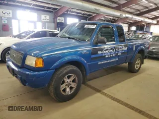 2002 Ford Ranger XL Fleet with VIN 1FTZR45E22TA06974, listed as a Copart auction lot 58312585 with 156,828 mi miles and Salvage title. Bid and sale history available at DreamBid. Image 1.
