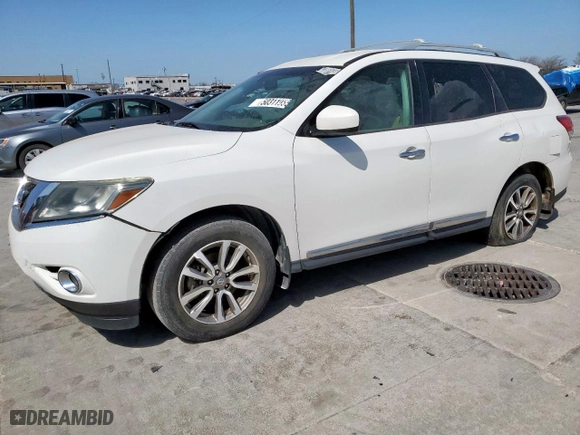2014 Nissan Pathfinder Platinum with VIN 5N1AR2MN7EC625492, listed as a Copart auction lot 50311955 with 0 mi miles and Clean Title. Bid and sale history available at carsss.com. Image 1.