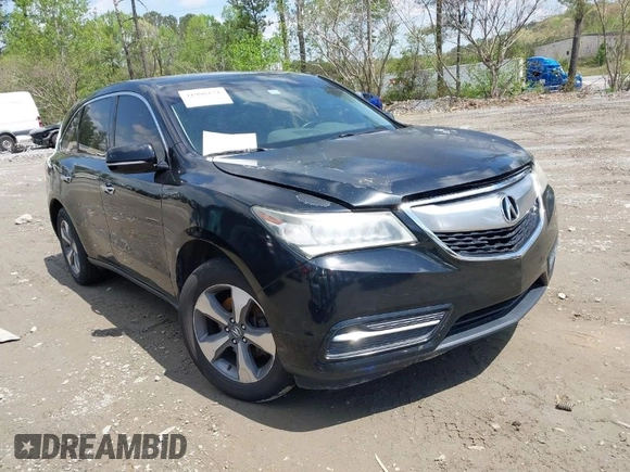 2016 Acura MDX with VIN 5FRYD3H2XGB014559, listed as a IAAI auction lot 41996171 with 154,860 mi miles. Bid and sale history available at carsss.com. Image 1.