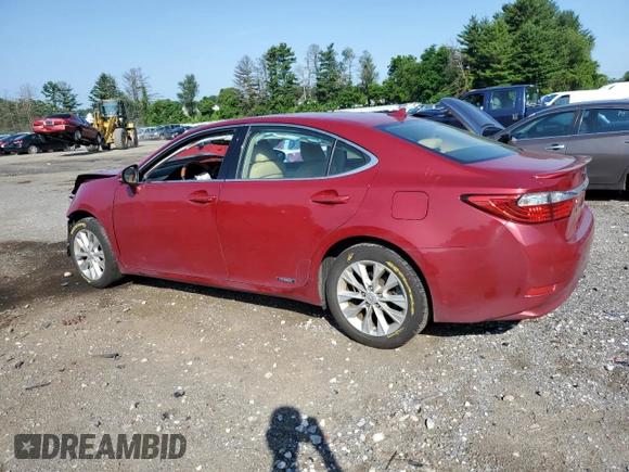 2014 Lexus ES 300h with VIN JTHBW1GG1E2040792, listed as a Copart auction lot 62398385 with Not provided miles and Salvage title. Bid and sale history available at DreamBid. Image 2.