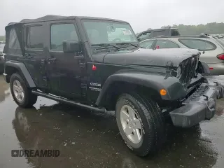 2017 Jeep Wrangler Unlimited Sport with VIN 1C4BJWDG8HL707809, listed as a Copart auction lot 57096085 with 34,959 mi miles and Salvage title. Bid and sale history available at DreamBid. Image 13.