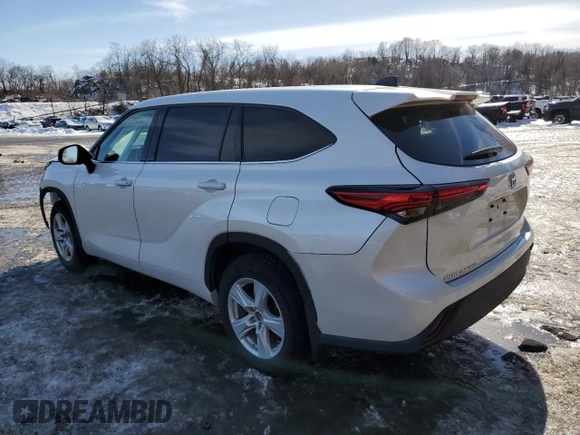 2022 Toyota Highlander LE z VIN 5TDBZRBHXNS251845, wystawiony jako Copart lot #45867085 z przebiegiem 50 472 mil mil oraz Szkoda całkowita • Salvage title. Historia ofert i sprzedaży dostępna na DreamBid. Obrazek 2.