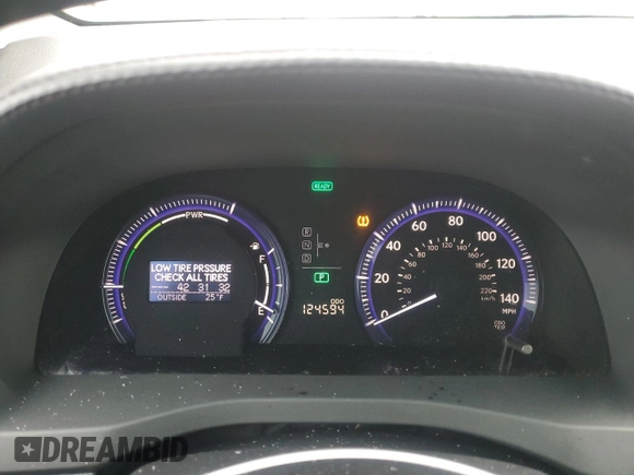 2010 Lexus HS 250h with VIN JTHBB1BA9A2005121, listed as a Copart auction lot 87825175 with 124,594 mi miles and Salvage Title. Bid and sale history available at DreamBid. Image 9.