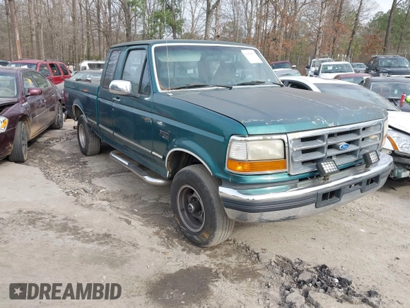 1996 Ford F-150 with VIN 1FTEX14N1TKA29450, listed as a IAAI auction lot 41494038 with 1 mi miles. Bid and sale history available at carsss.com. Image 1.