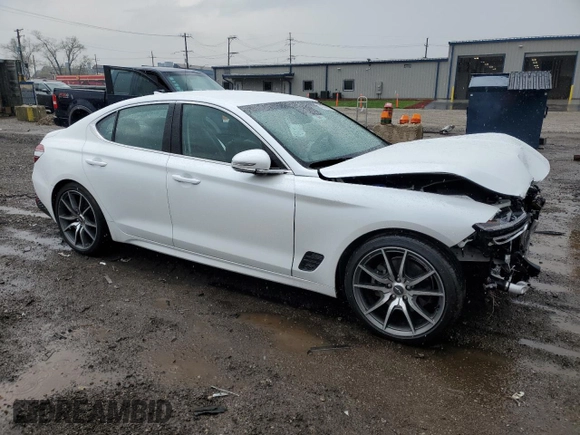 2023 Genesis G70 2.0T with VIN KMTG34TA9PU123771, listed as a Copart auction lot 54739855 with 43,171 mi miles and Salvage title. Bid and sale history available at DreamBid. Image 4.