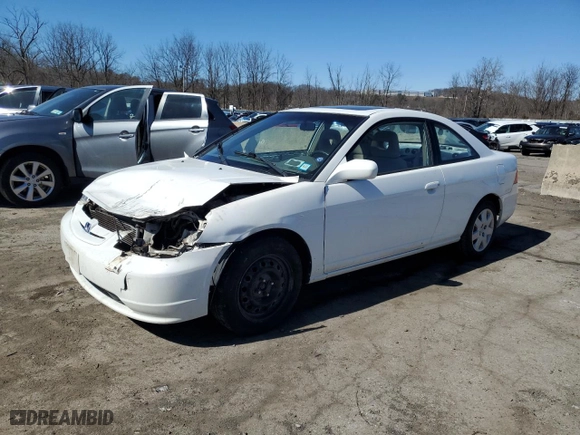 2001 Honda Civic EX with VIN 1HGEM22931L118112, listed as a Copart auction lot 48282975 with 202,058 mi miles and Salvage Title. Bid and sale history available at carsss.com. Image 1.