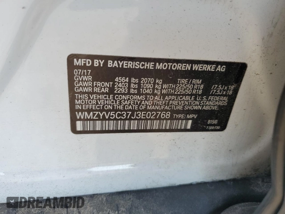 2018 MINI Countryman Cooper with VIN WMZYV5C37J3E02768, listed as a Copart auction lot 69599864 with 65,988 mi miles and Salvage Title. Bid and sale history available at carsss.com. Image 12.