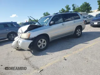 2001 Toyota Highlander with VIN JTEGF21A310009708, listed as a Copart auction lot 64265395 with Not provided miles and Salvage title. Bid and sale history available at DreamBid. Image 1.