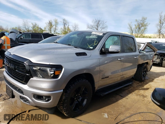 2020 Ram 1500 Big Horn with VIN 1C6SRFFT4LN159377, listed as a Copart auction lot 47632263 with 58,223 mi miles and Salvage Title. Bid and sale history available at carsss.com. Image 1.