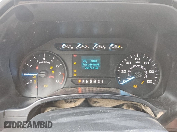 2018 Ford F-150 XL with VIN 1FTMF1EB4JFD61181, listed as a Copart auction lot 60848305 with 75,577 mi miles and Clean title. Bid and sale history available at DreamBid. Image 9.