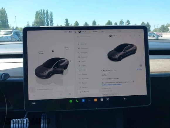 2023 Tesla Model 3 with VIN 5YJ3E1EAXPF405588, listed as a IAAI auction lot 42348952 with 30,788 mi miles and . Bid and sale history available at DreamBid. Image 19.