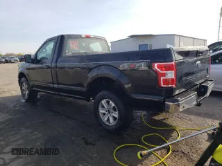 2018 Ford F-150 XL with VIN 1FTMF1EP0JKC60951, listed as a Copart auction lot 77759594 with 152,604 mi miles and Salvage title. Bid and sale history available at DreamBid. Image 2.
