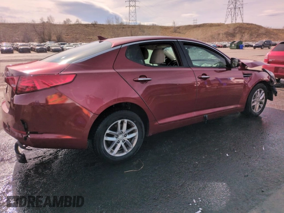 2013 Kia Optima LX with VIN 5XXGM4A75DG202908, listed as a Copart auction lot 50937545 with Not Provided miles and Salvage Title. Bid and sale history available at carsss.com. Image 3.