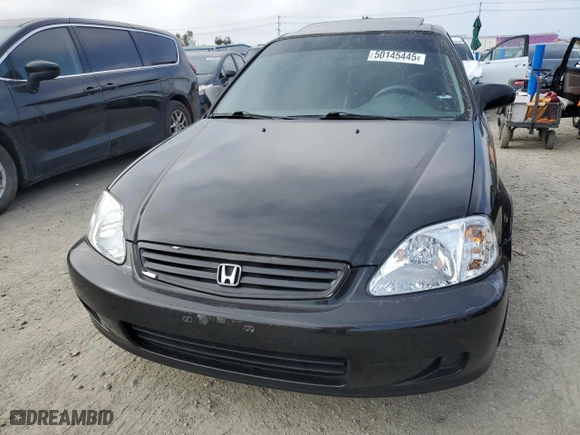 1999 Honda Civic EX with VIN 2HGEJ8641XH531176, listed as a Copart auction lot 50145445 with 138,366 mi miles and Salvage Title. Bid and sale history available at carsss.com. Image 5.