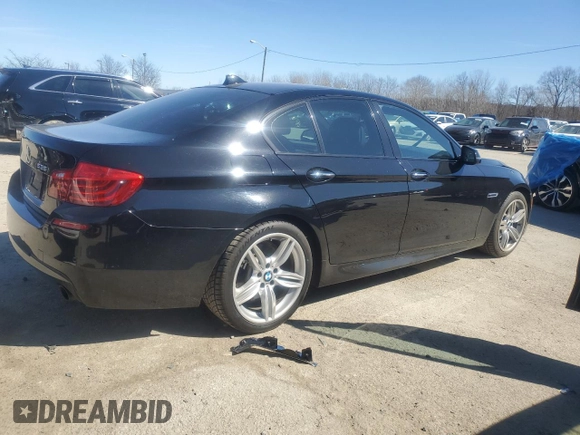 2016 BMW 5 Series 535i with VIN WBA5B1C54GG132111, listed as a Copart auction lot 43409355 with 133,043 mi miles and Salvage Title. Bid and sale history available at DreamBid. Image 3.