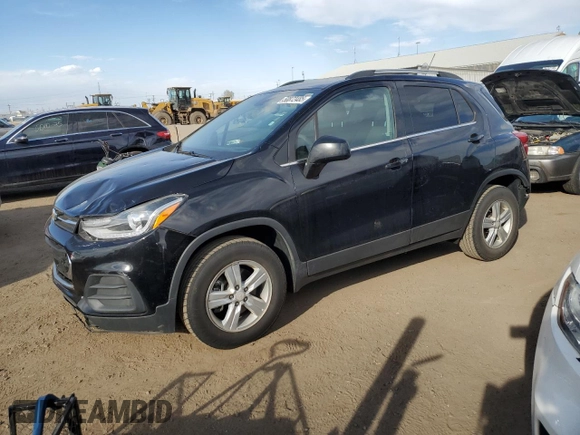 2017 Chevrolet Trax LT with VIN 3GNCJPSB4HL224203, listed as a Copart auction lot 50872485 with 74,578 mi miles and Salvage Title. Bid and sale history available at carsss.com. Image 1.