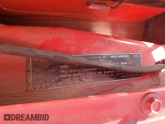 1986 Porsche 944 z VIN WP0AA0954GN154787, wystawiony jako Copart lot #47305065 z przebiegiem 73 671 mil mil oraz Szkoda całkowita • Salvage title. Historia ofert i sprzedaży dostępna na DreamBid. Obrazek 14.