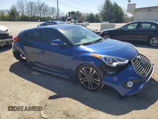 2016 Hyundai Veloster Turbo with VIN KMHTC6AE6GU263626, listed as a Copart auction lot 48868384 with 96,696 mi miles and Non Repairable. Bid and sale history available at carsss.com. Image 4.