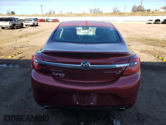 2014 Buick Regal with VIN 2G4GL5EX0E9225746, listed as a Copart auction lot 83232594 with 154,107 mi miles and Salvage Title. Bid and sale history available at DreamBid. Image 6.