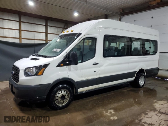2018 Ford Transit Passenger XL with VIN 1FBVU4XM2JKA03650, listed as a Copart auction lot 46547195 with 108,821 mi miles and Salvage Title. Bid and sale history available at DreamBid. Image 1.