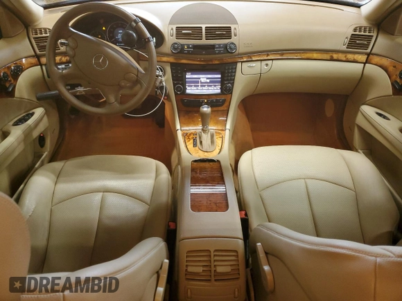 2009 Mercedes-Benz E 350 with VIN WDBUH87X29B413291, listed as a Copart auction lot 82112004 with 203,358 mi miles and Salvage Title. Bid and sale history available at DreamBid. Image 8.