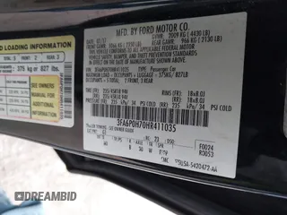2017 Ford Fusion SE with VIN 3FA6P0H70HR411035, listed as a IAAI auction lot 40943744 with 108,289 mi miles and . Bid and sale history available at DreamBid. Image 9.