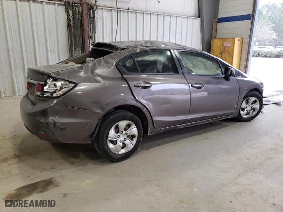 2014 Honda Civic Sedan LX with VIN 2HGFB2F56EH539097, listed as a Copart auction lot 48557445 with 118,513 mi miles and Salvage Title. Bid and sale history available at carsss.com. Image 3.
