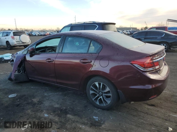 2014 Honda Civic Sedan EX with VIN 2HGFB2F81EH522685, listed as a Copart auction lot 84712914 with 91,501 mi miles and Salvage Title. Bid and sale history available at carsss.com. Image 2.