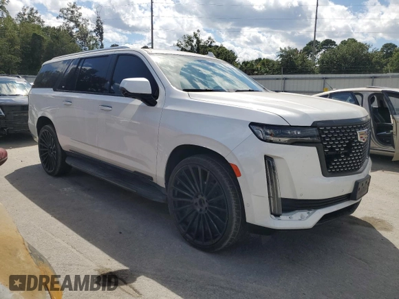 2021 Cadillac Escalade z VIN 1GYS3KKL5MR228333, wystawiony jako Copart lot #71914694 z przebiegiem Nie podano mil oraz Szkoda całkowita • Salvage title. Historia ofert i sprzedaży dostępna na DreamBid. Obrazek 4.