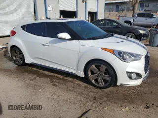 2015 Hyundai Veloster Turbo with VIN KMHTC6AE5FU243883, listed as a Copart auction lot 87482514 with 159,499 mi miles and Clean title. Bid and sale history available at DreamBid. Image 4.