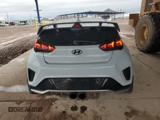2020 Hyundai Veloster Turbo with VIN KMHTH6AB8LU028582, listed as a Copart auction lot 48250695 with 41,607 mi miles and Salvage Title. Bid and sale history available at carsss.com. Image 6.