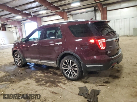 2018 Ford Explorer Platinum with VIN 1FM5K8HT7JGC04800, listed as a Copart auction lot 50972465 with 91,942 mi miles and Clean Title. Bid and sale history available at carsss.com. Image 2.