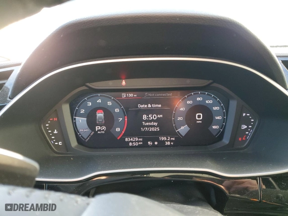 2020 Audi Q3 S line Premium Plus with VIN WA1EECF33L1004479, listed as a Copart auction lot 41704975 with 83,429 mi miles and Salvage Title. Bid and sale history available at carsss.com. Image 9.