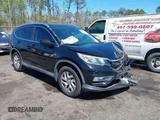2015 Honda CR-V EX-L with VIN 2HKRM3H7XFH551434, listed as a IAAI auction lot 41859175 with 91,748 mi miles. Bid and sale history available at carsss.com. Image 1.