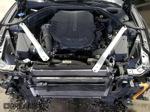2019 Genesis G70 Advanced with VIN KMTG34LE9KU025478, listed as a Copart auction lot 49776525 with 57,583 mi miles and Salvage title. Bid and sale history available at DreamBid. Image 13.
