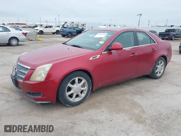 2008 Cadillac CTS RWD w/1SA with VIN 1G6DF577680197352, listed as a IAAI auction lot 41939800 with 188,667 mi miles. Bid and sale history available at carsss.com. Image 2.